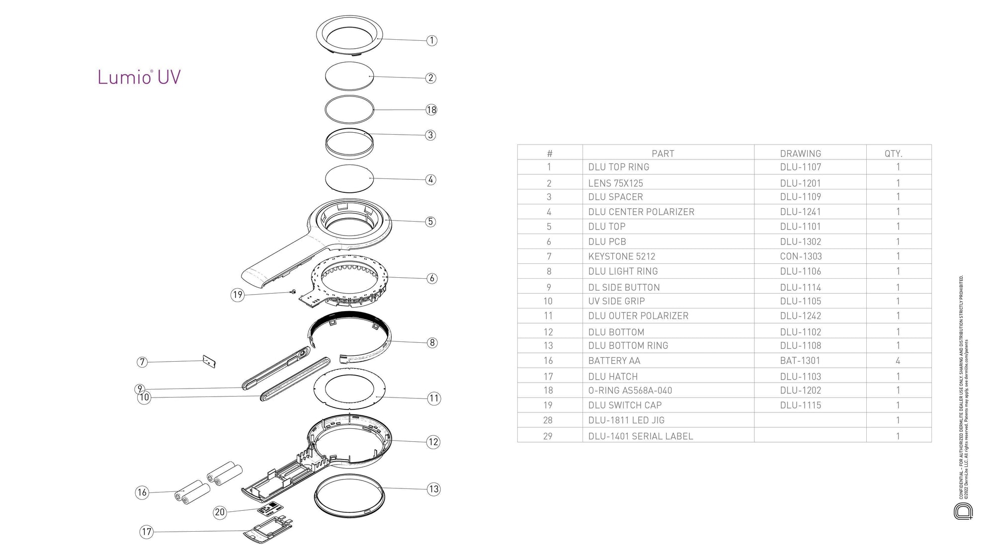 DLU-1102 Bottom Plastic,Lumio