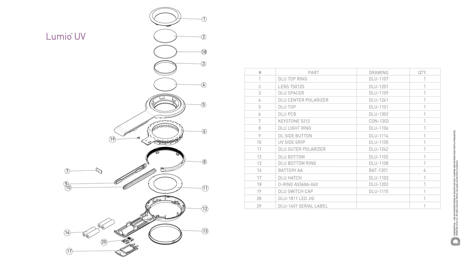 DLU-1242 Polarizer Outer Ring Lumio